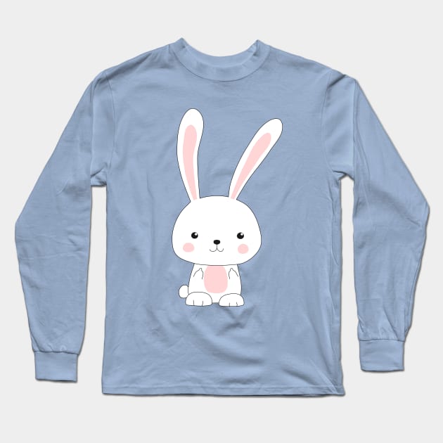 Bunny with Middle Fingers Long Sleeve T-Shirt by OneWeirdDude